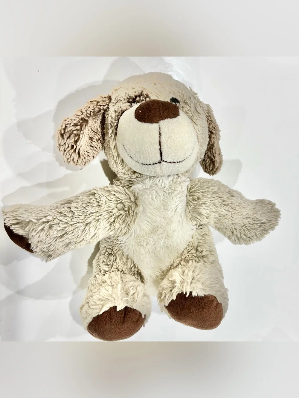 Plush Gray & Brown Squeaky Dog Stuffed Pet Toy from “Wags and Purrs” by Kellytoy